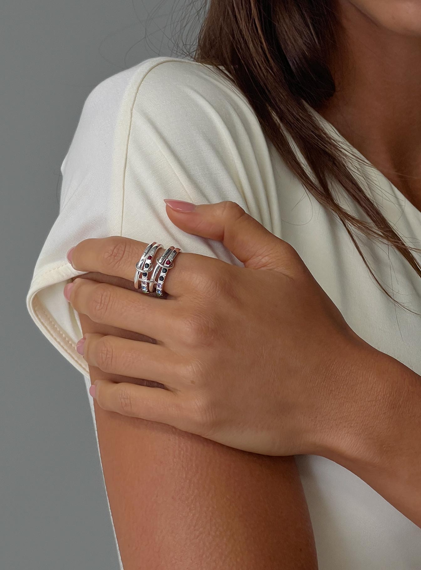 Leanah-Stacked-Gemstone-Ring-Silver