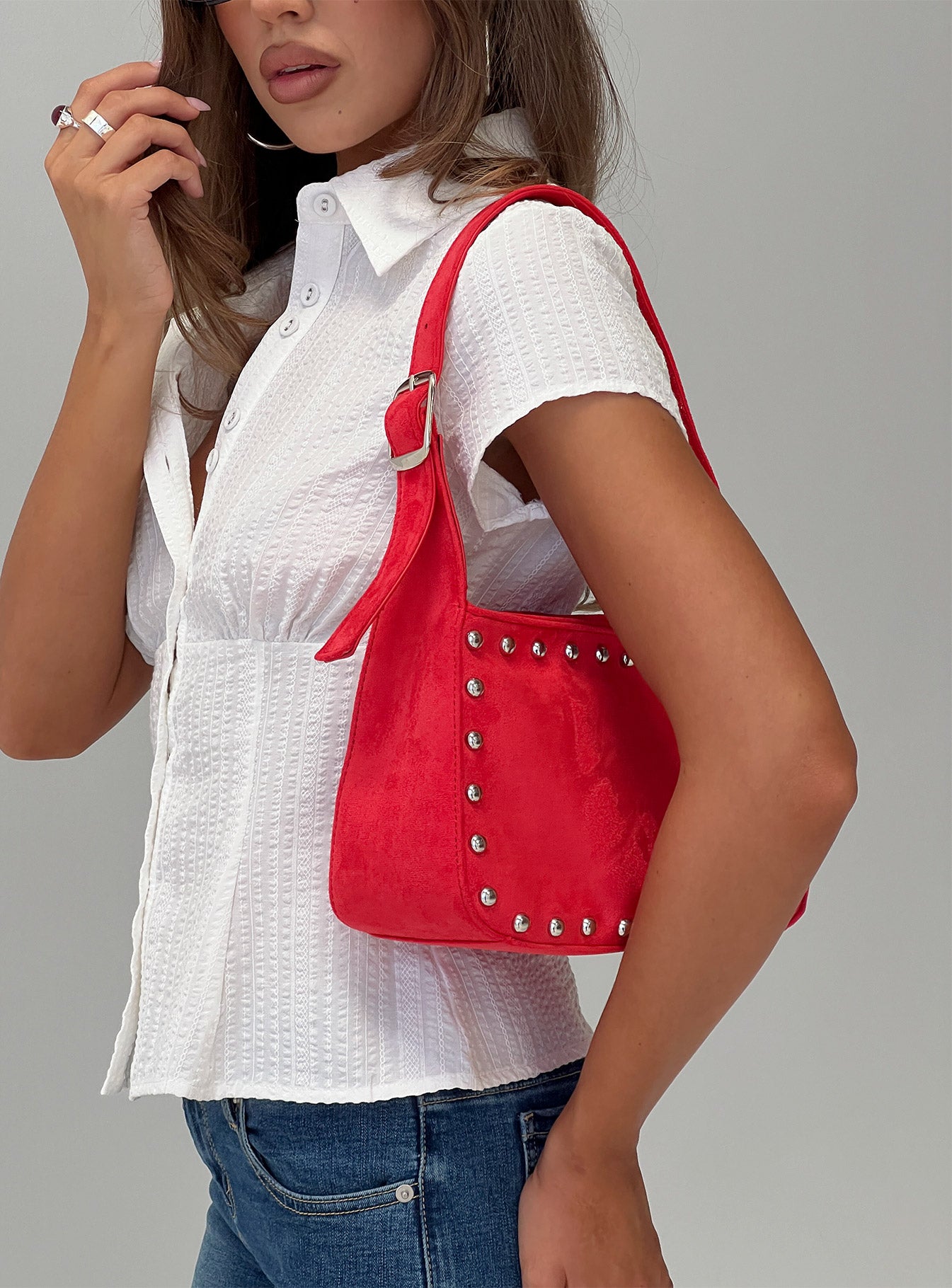 Wistfully-studded-shoulder-bag-red